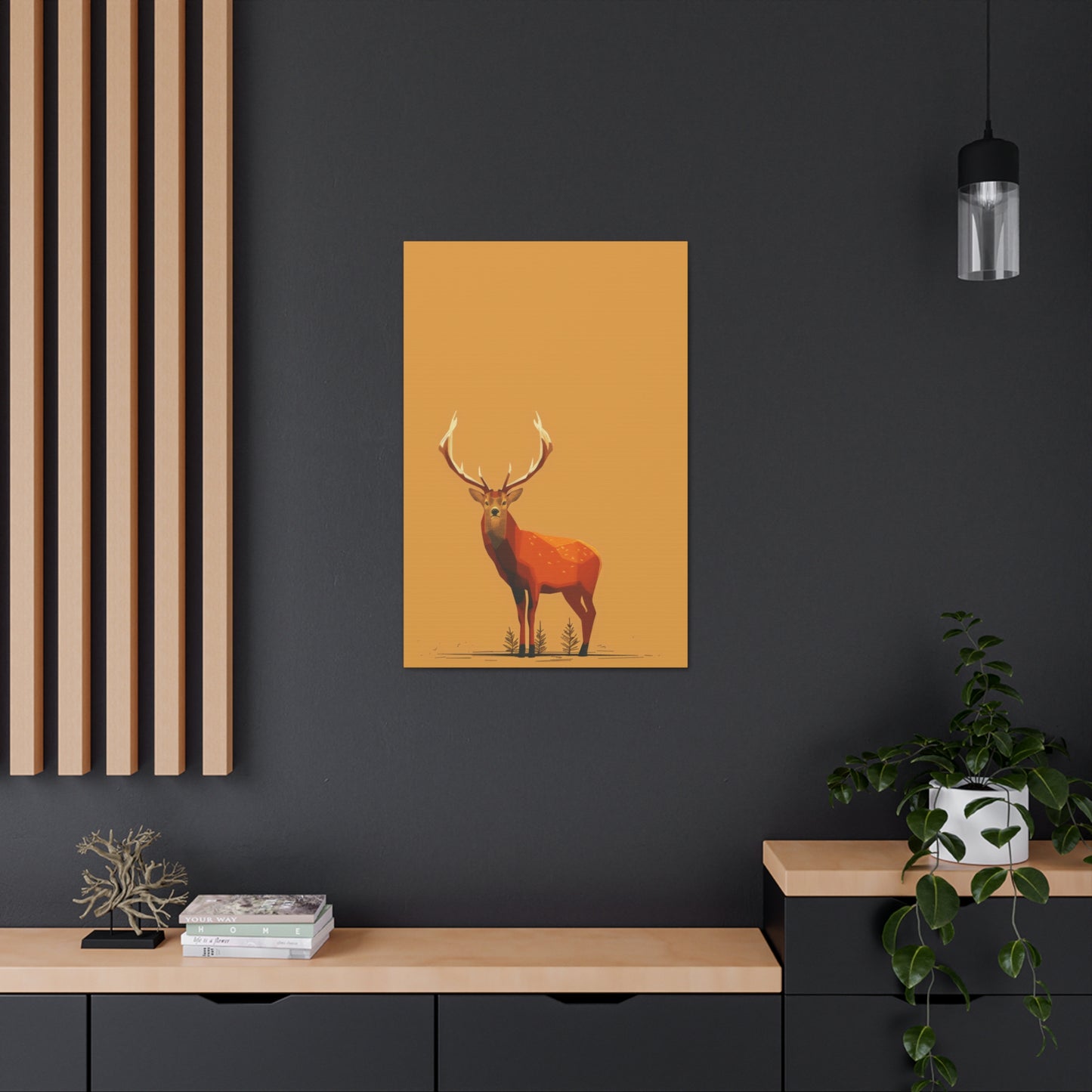 Reindeer Digital Illustration Canvas Gallery Wraps