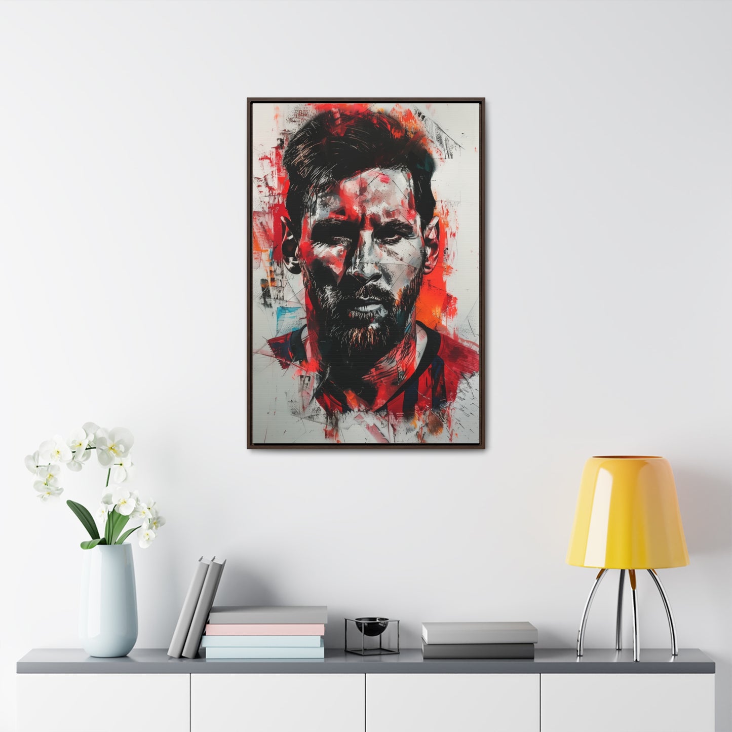 Lionel Messi Abstract Illustration - Canvas Print with frames