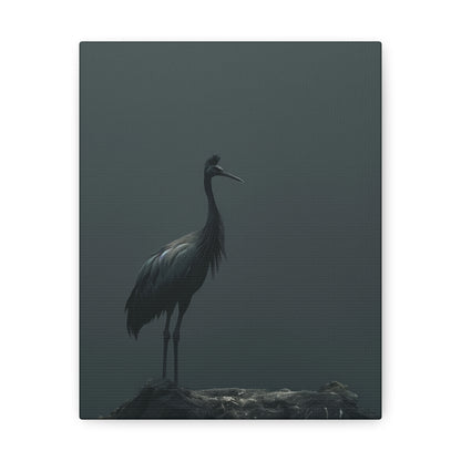 Egret Digital Illustration Canvas Gallery Wraps