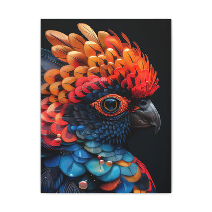 Beautiful Bird - Abstract Illustration Canvas Gallery Wraps