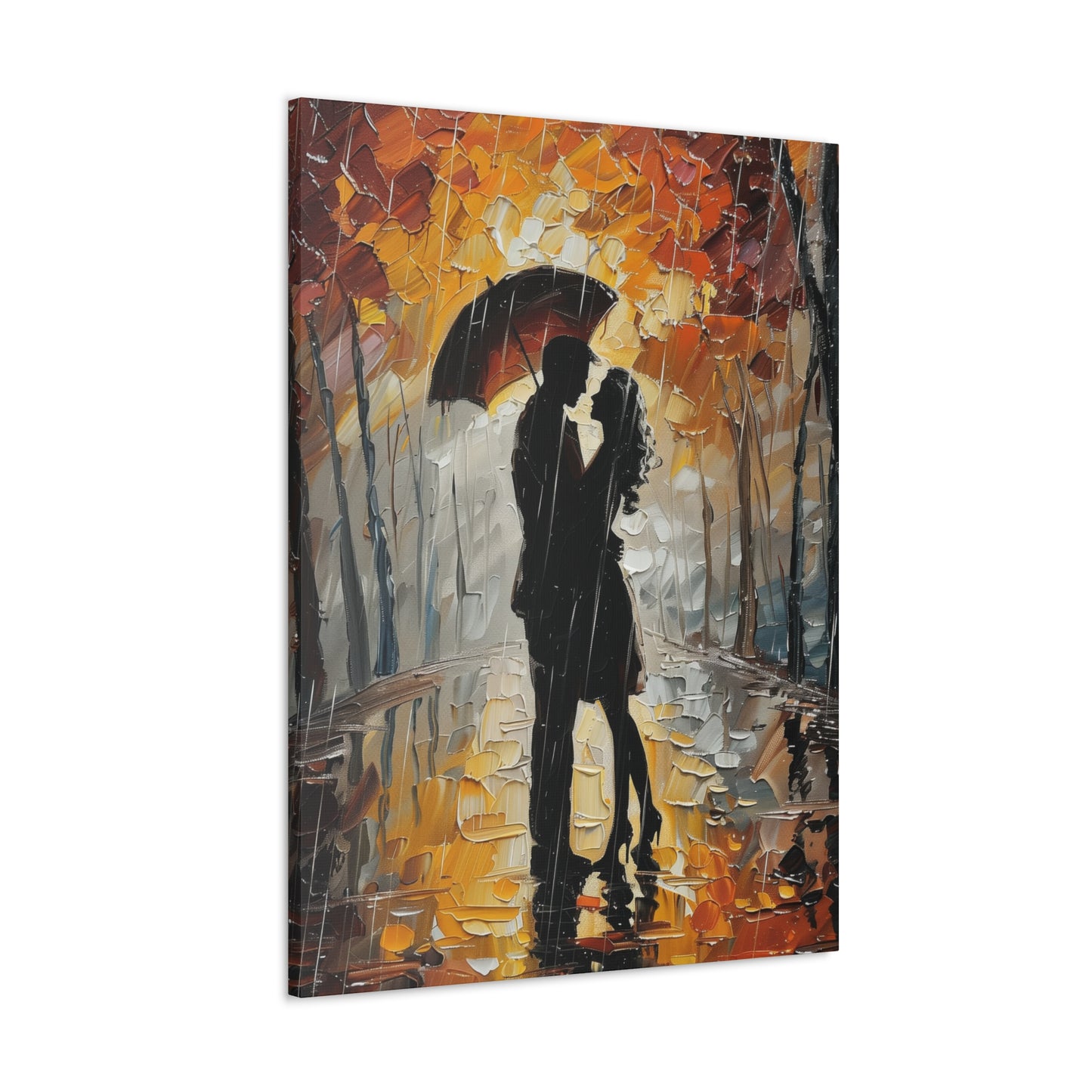 Couple - Leonid Afremov Style Digital Oil Painting Canvas Gallery Wraps