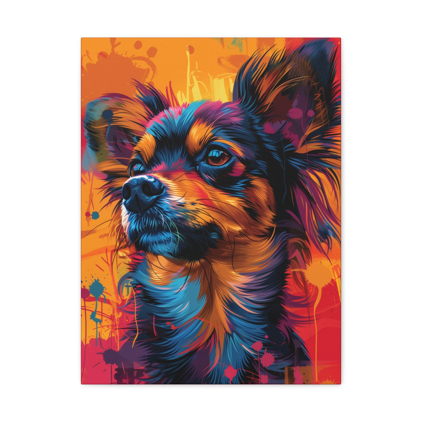 Chihuahua Dog - Abstract Illustration Canvas Gallery Wraps