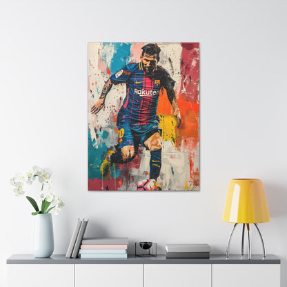 Lionel Messi - Abstract Digital Painting Canvas Gallery Wraps