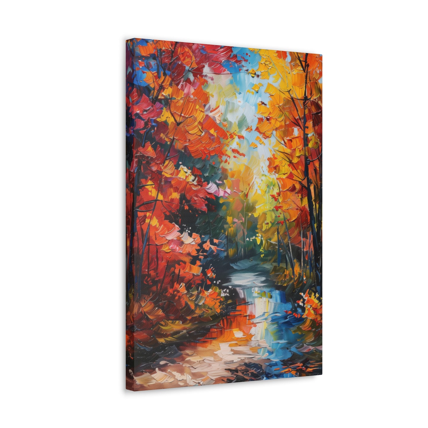 Road Through Autumn Flower Forest - Leonid Afremov Oil Painting Canvas Gallery Wraps