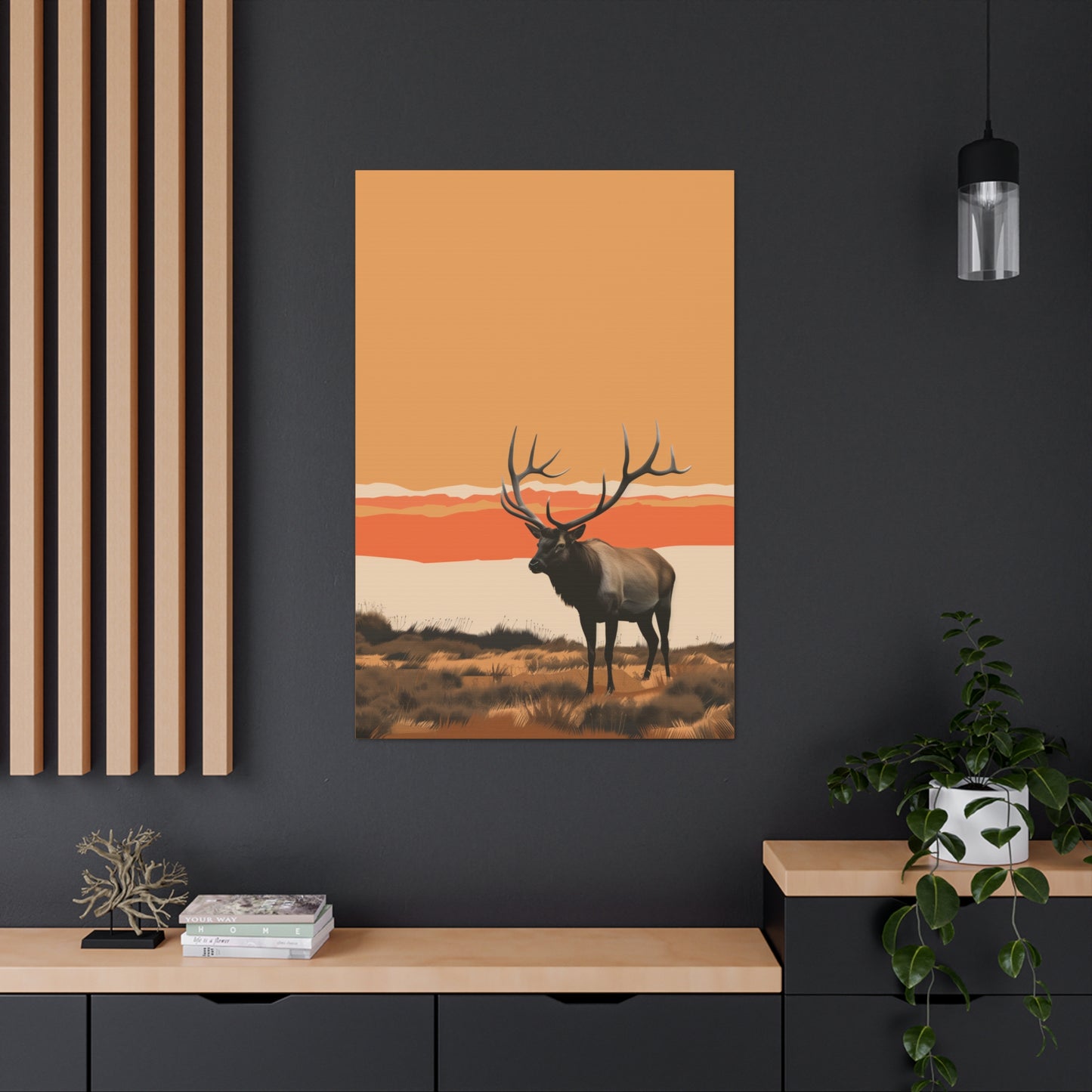 Moose - Digital Illustration Canvas Gallery Wraps