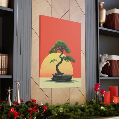 Bonsai Tree - Illustration Canvas Gallery Wraps