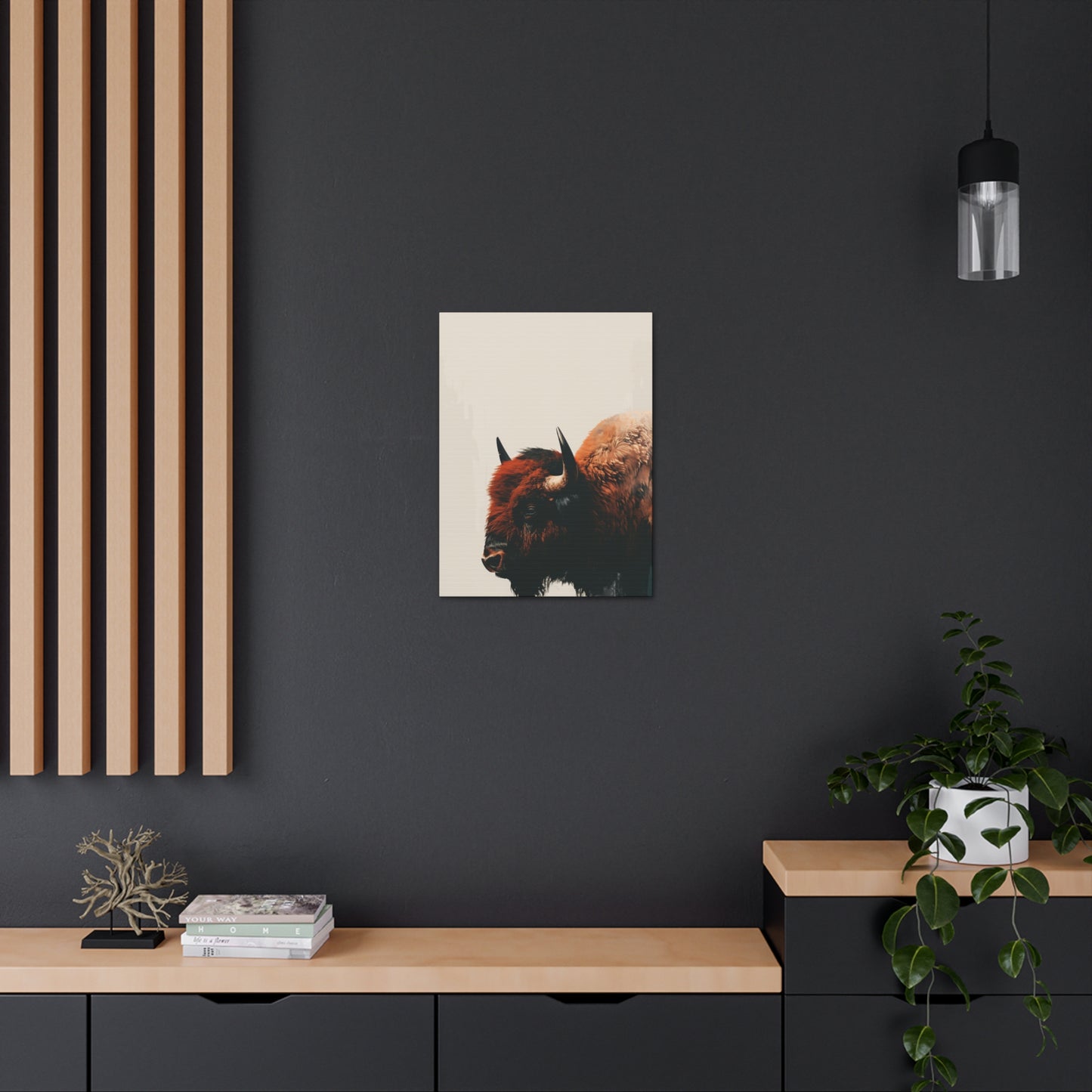 Bison - Illustration Canvas Gallery Wraps