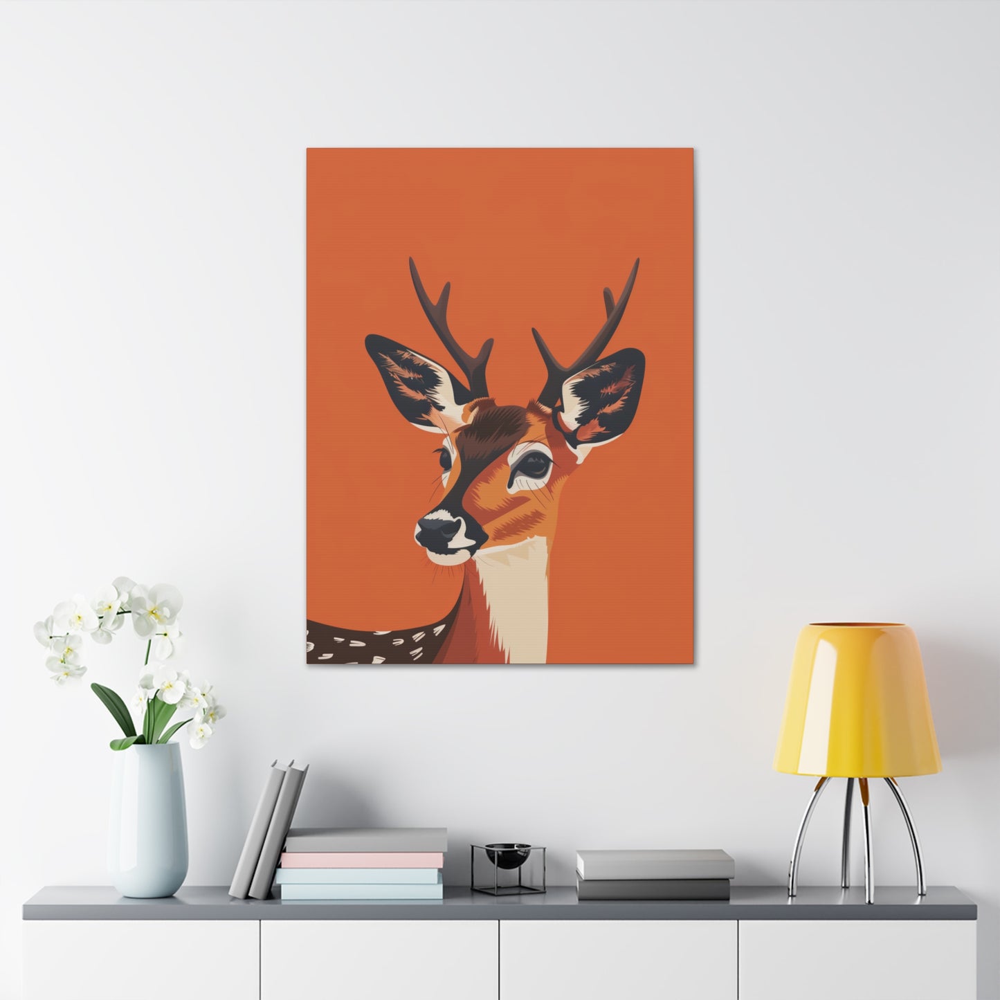 Deer - Digital Illustration Canvas Gallery Wraps