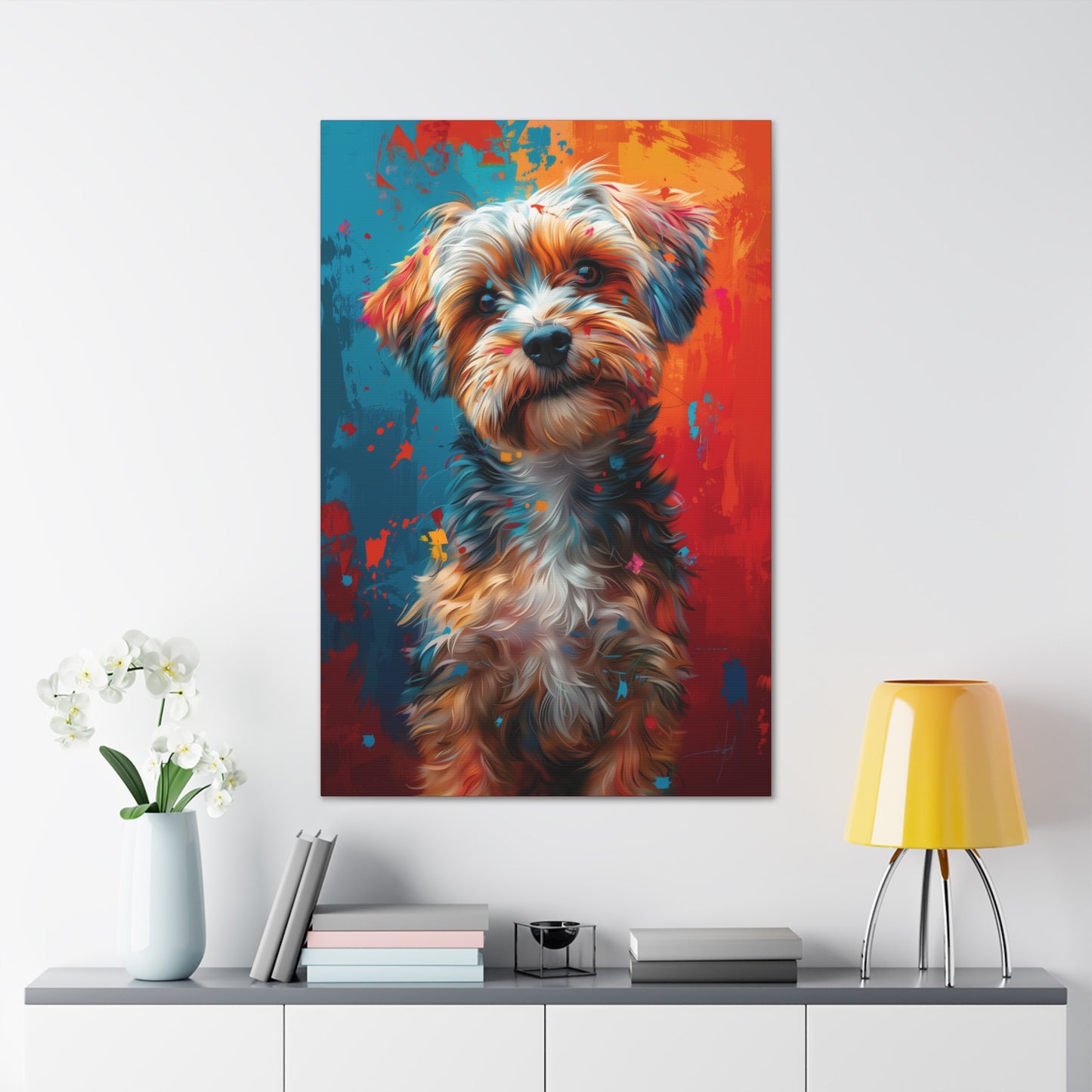 Terrier Dog - Illustration Canvas Gallery Wraps