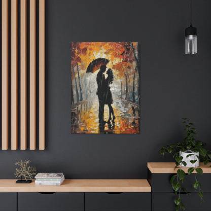 Couple - Leonid Afremov Style Digital Oil Painting Canvas Gallery Wraps