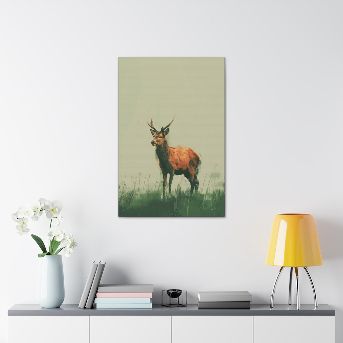 Reindeer Digital Illustration Canvas Gallery Wraps