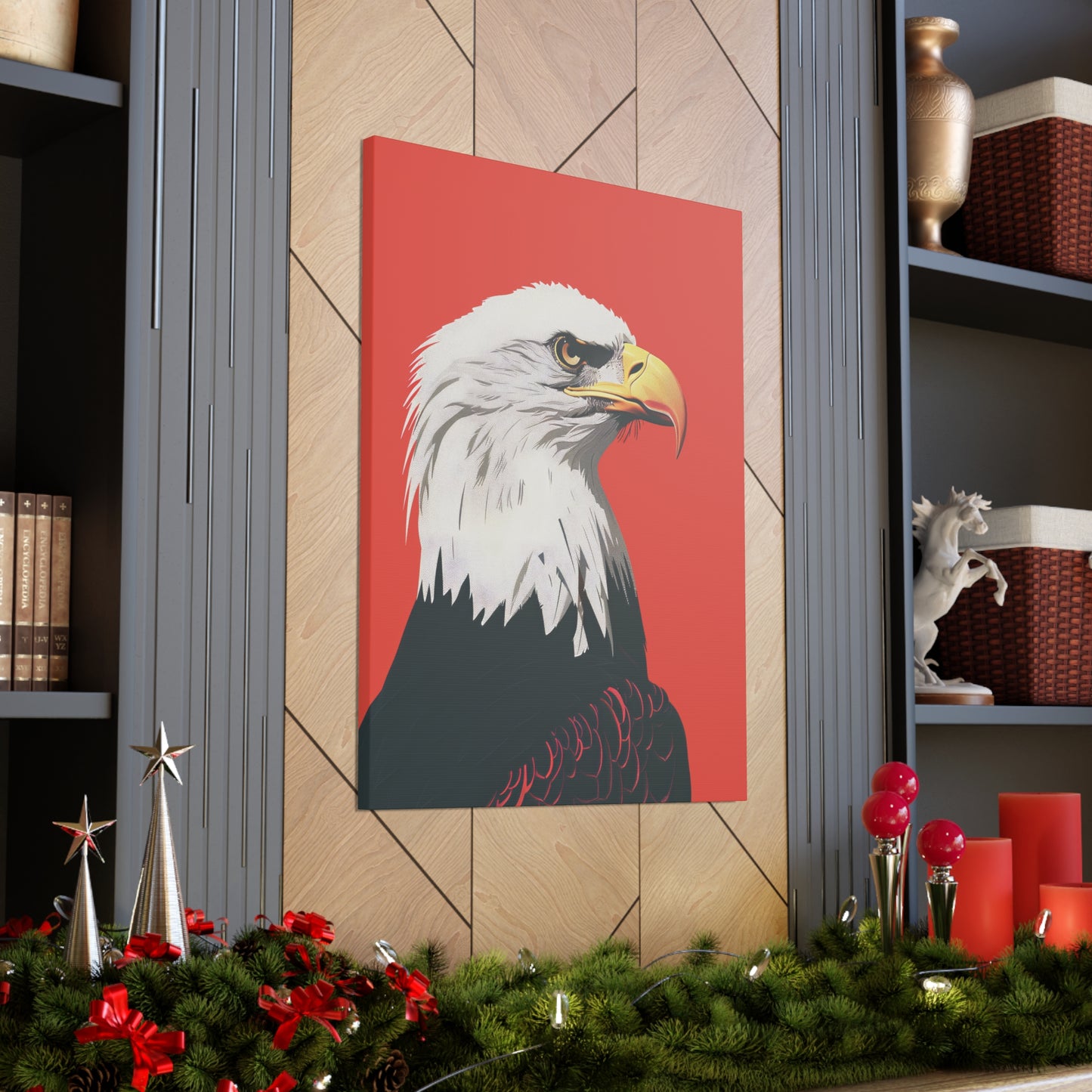 Bald Eagle Digital Illustration Canvas Gallery Wraps