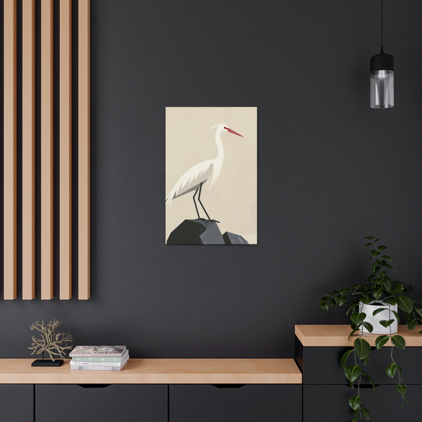 Stork Digital Illustration Canvas Gallery Wraps