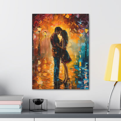 Couple - Leonid Afremov Style Digital Oil Painting Canvas Gallery Wraps