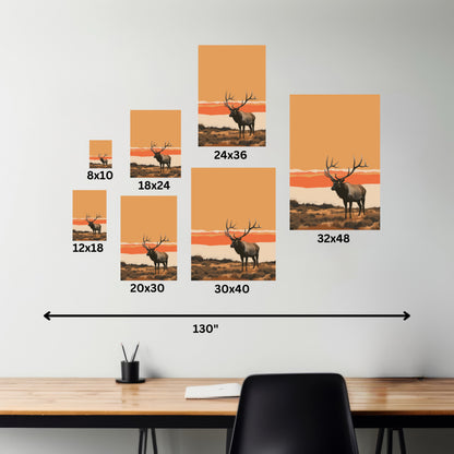 Moose - Digital Illustration Canvas Gallery Wraps