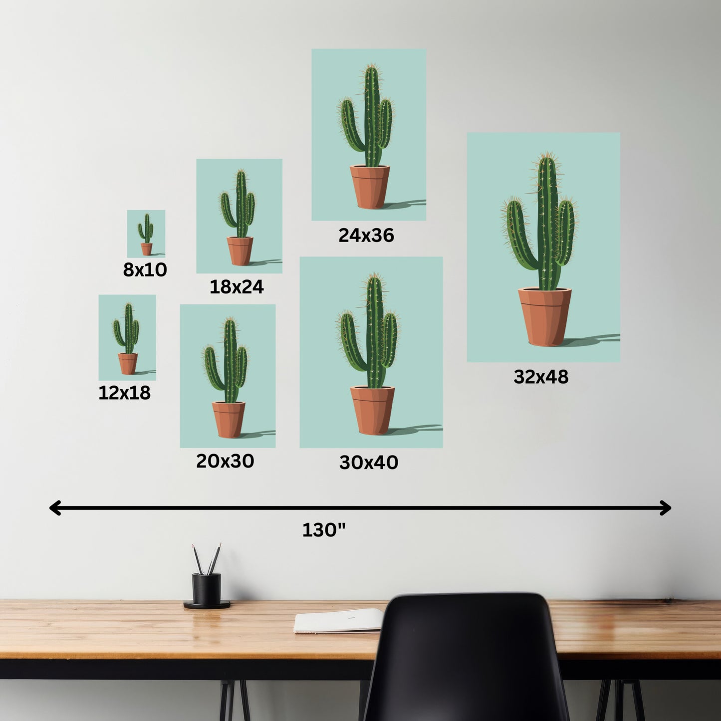 Cactus Plant - Illustration Canvas Gallery Wraps