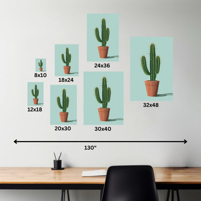 Cactus Plant - Illustration Canvas Gallery Wraps