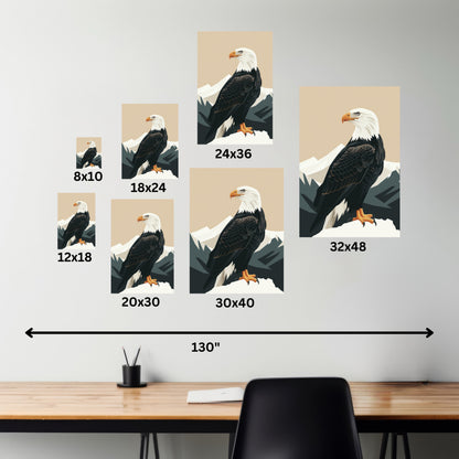 Bald Eagle Digital Illustration Canvas Gallery Wraps