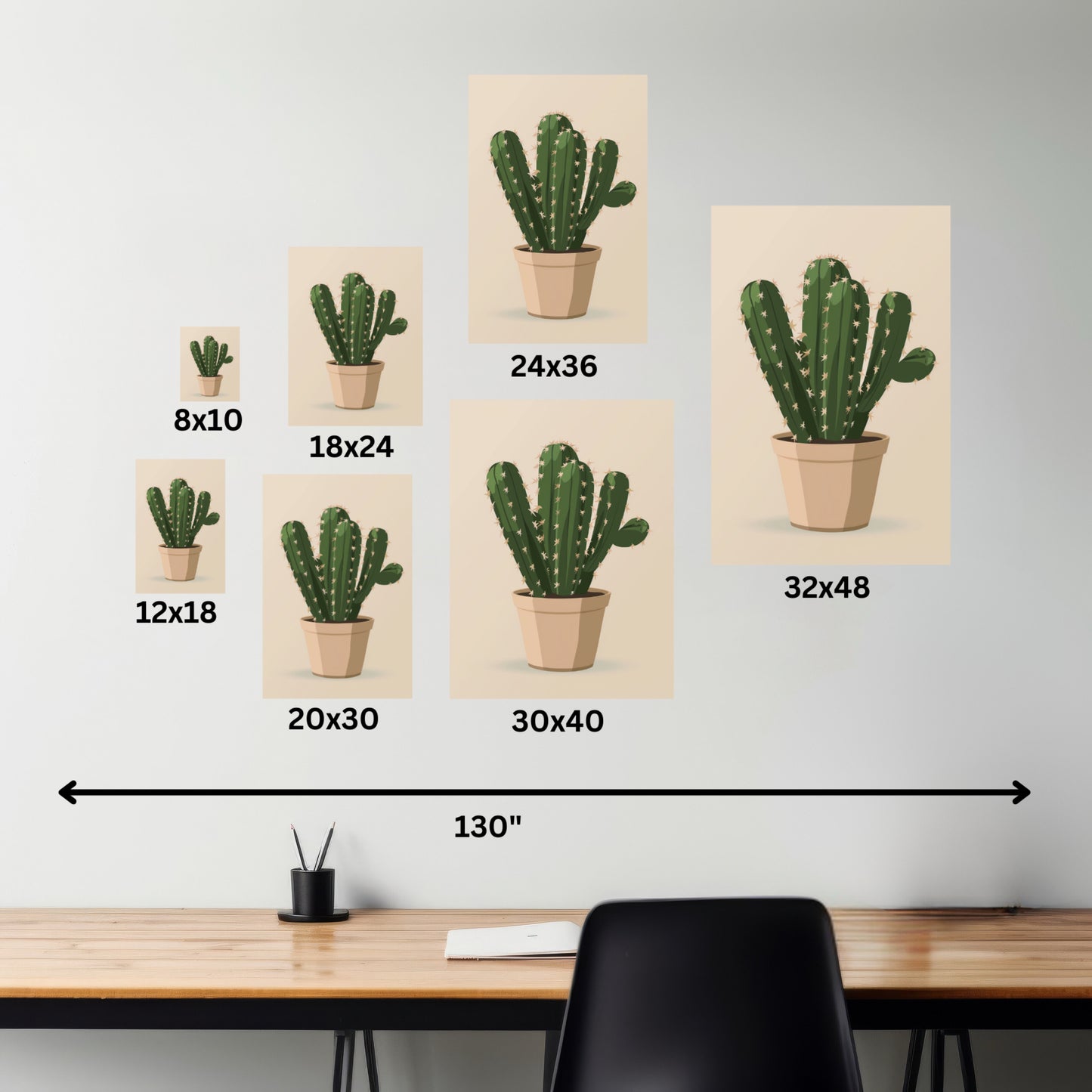 Cactus Plant - Illustration Canvas Gallery Wraps