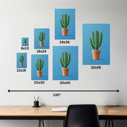 Cactus Plant - Illustration Canvas Gallery Wraps