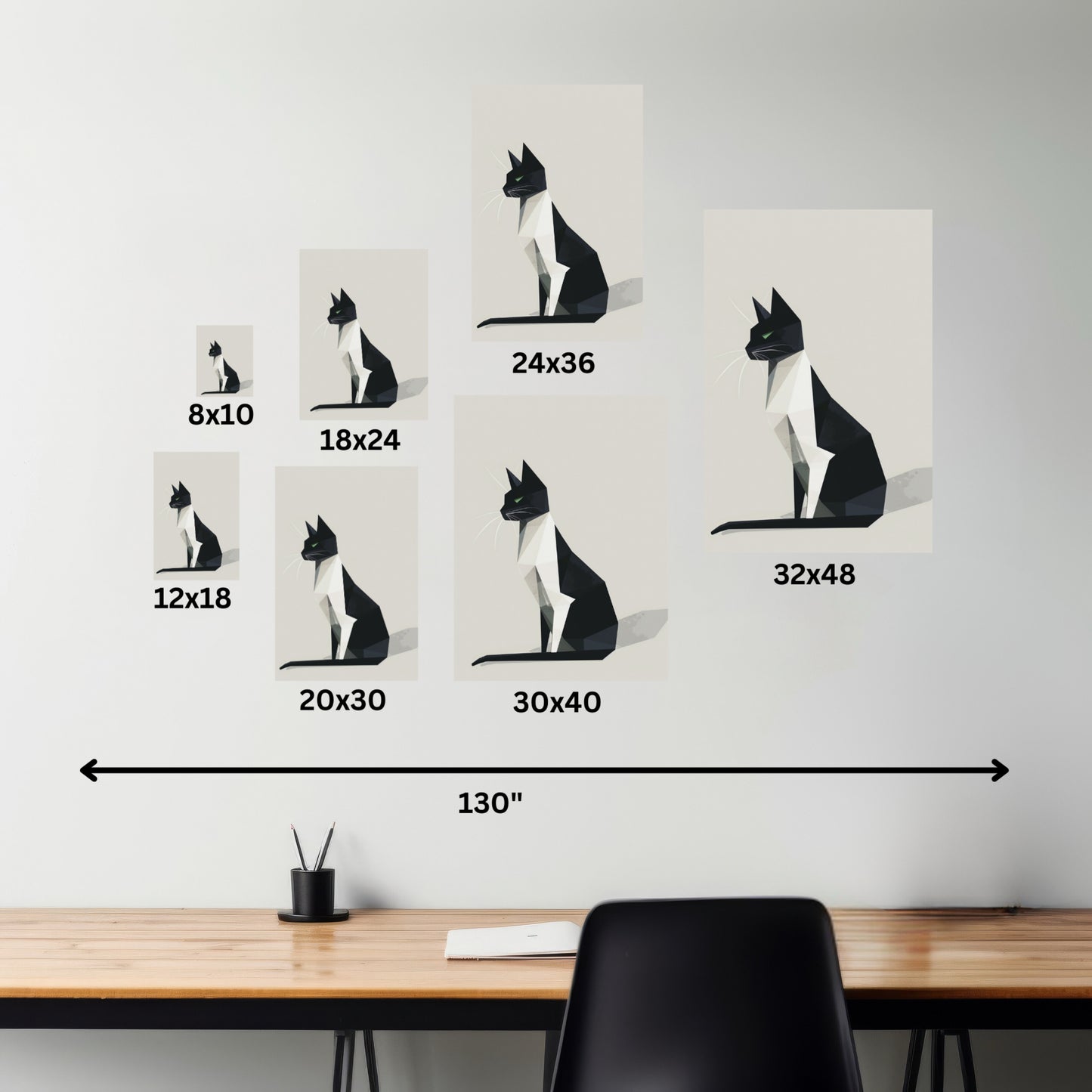 Cat - Digital Illustration Canvas Gallery Wraps