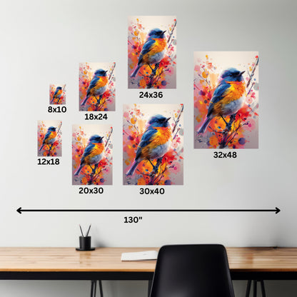 Bird - Abstract Illustration Canvas Gallery Wraps