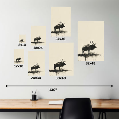 Moose Digital Illustration Canvas Gallery Wraps