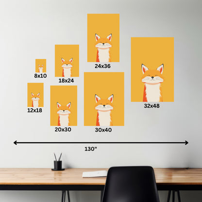 Fox Digital Illustration Canvas Gallery Wraps