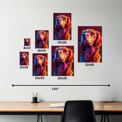 Labrador Dog - Abstract Illustration Canvas Gallery Wraps