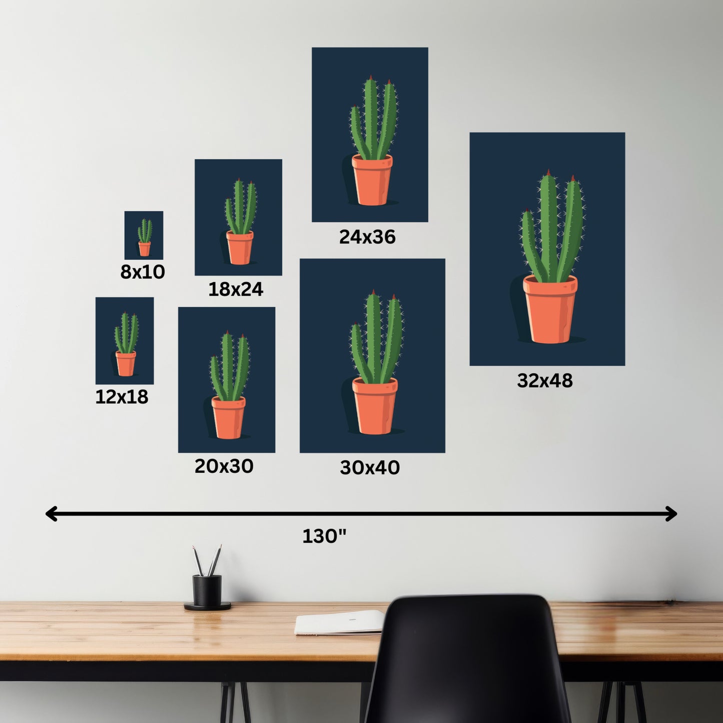 Cactus Plant - Illustration Canvas Gallery Wraps