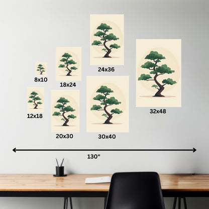 Bonsai Tree - Illustration Canvas Gallery Wraps