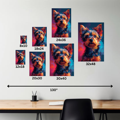 Terrier Dog - Abstract Illustration Canvas Gallery Wraps