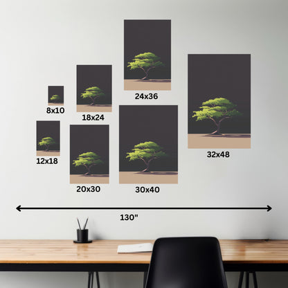 Bonsai Tree - Illustration Canvas Gallery Wraps